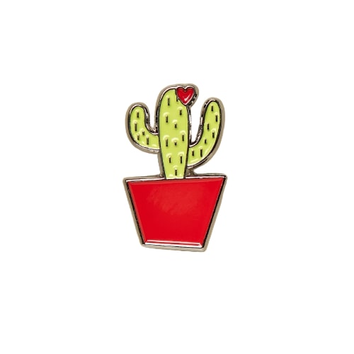 "Heart" Cactus Enamel Pin