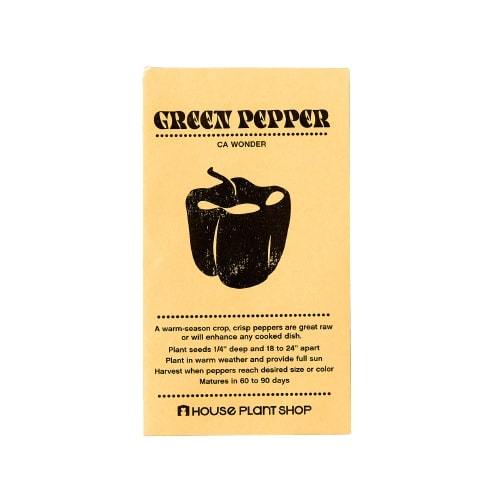 Pepper 'Sweet California Wonder' Seed Packet